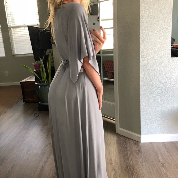 🚫SOLD | Dusty Blue-Grey Maxi - Picture 4 of 7